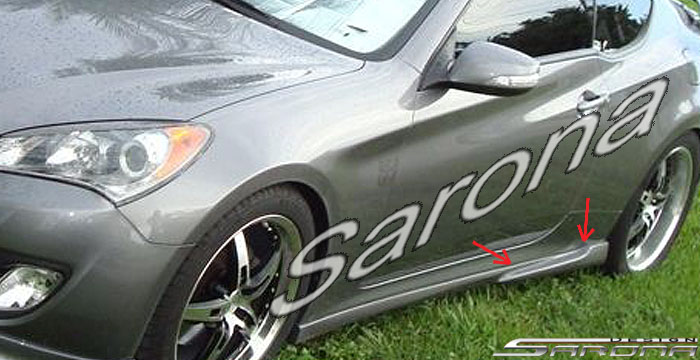 Custom Hyundai Genesis Coupe  Side Skirts (2009 - 2013) - Call for price (Part #HY-008-SS)